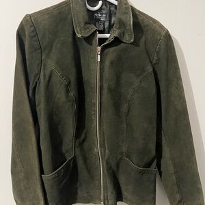 Green Suede Leather Jacket